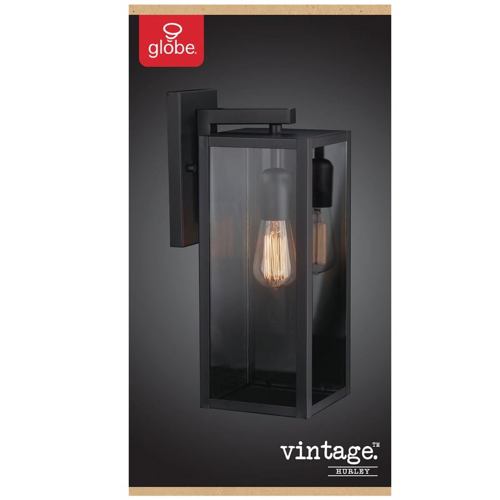 Picture of Globe Electric 3001852 Vintage 1-Light Matte Black Hurley Wall Sconce