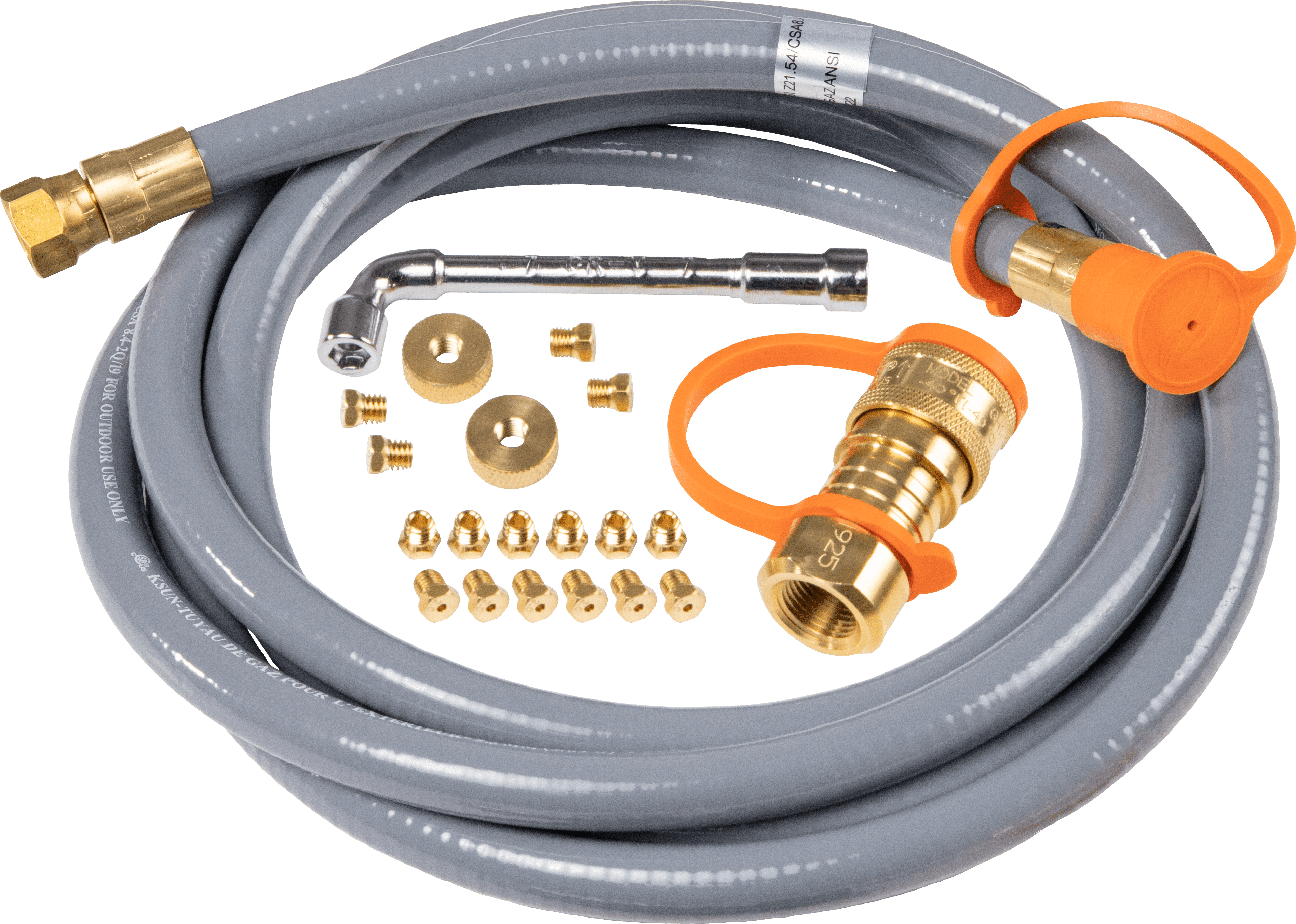 Picture of Blackstone 8030424 0.375 in. dia. x 10 ft. Brass Quick Connect Natural Gas Conversion Kit