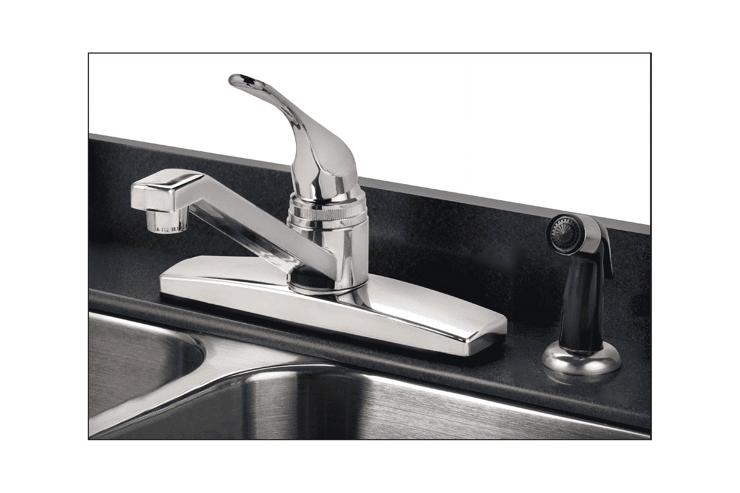 Picture of Home Plus 45256 Traditional One Handle Chrome Kitchen Faucet