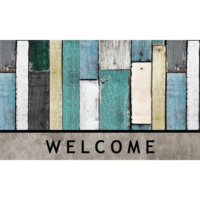 6005981 30 in. x 18 Wood Plank Multi Color Rubber Nonslip Floor Mat