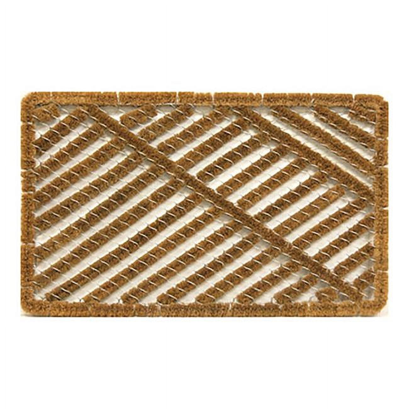 30 x 18 in. Wire Brush Brown Coir Coco Mat