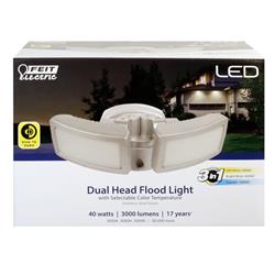 Picture of Feit Electric 3002316 Dusk to Dawn Hardwired LED Silver Security Floodlight