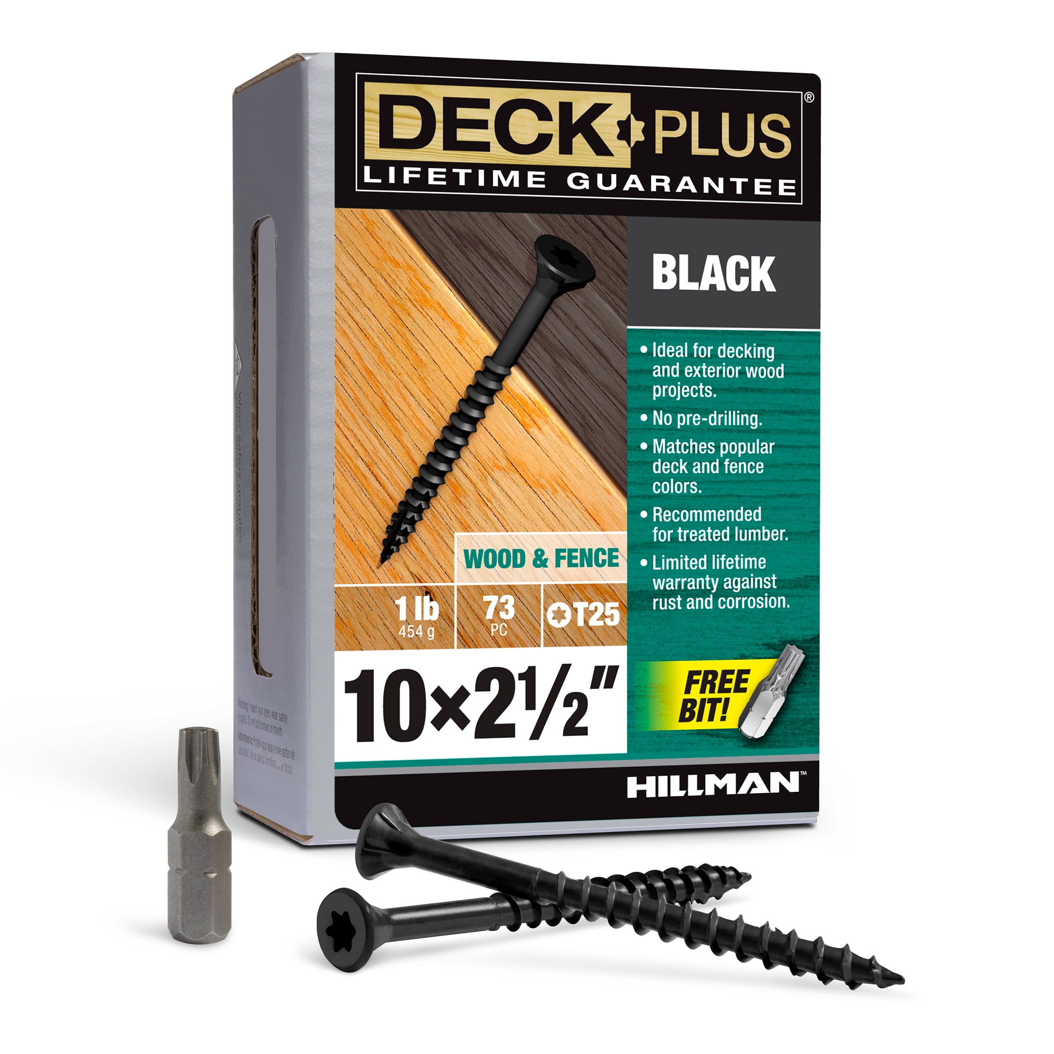 No.10 x 2.5 in. 1 lbs Star Flat Head Exterior Deck Screws