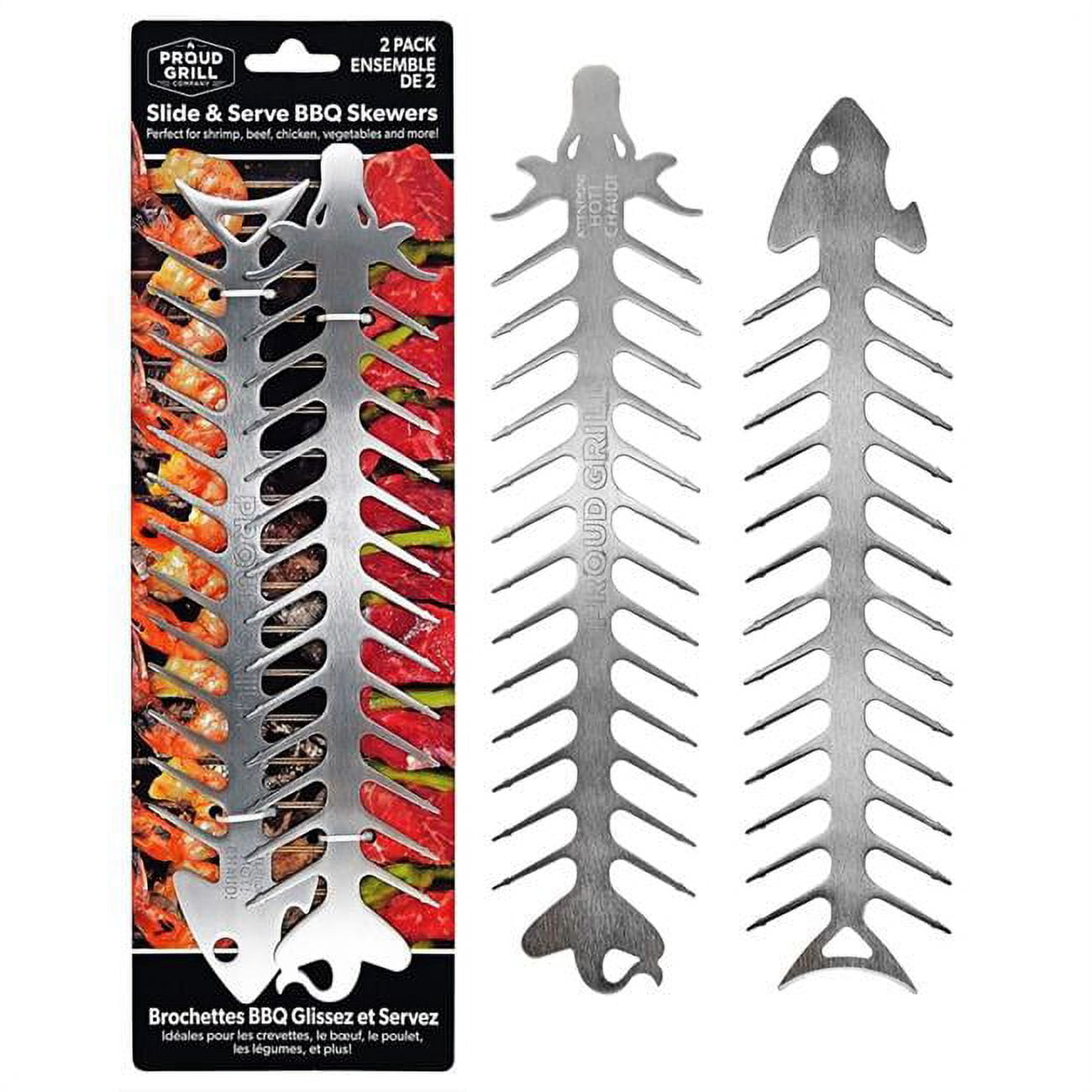 4.7 x 12.3 in. Chrome Stainless Steel Skewers