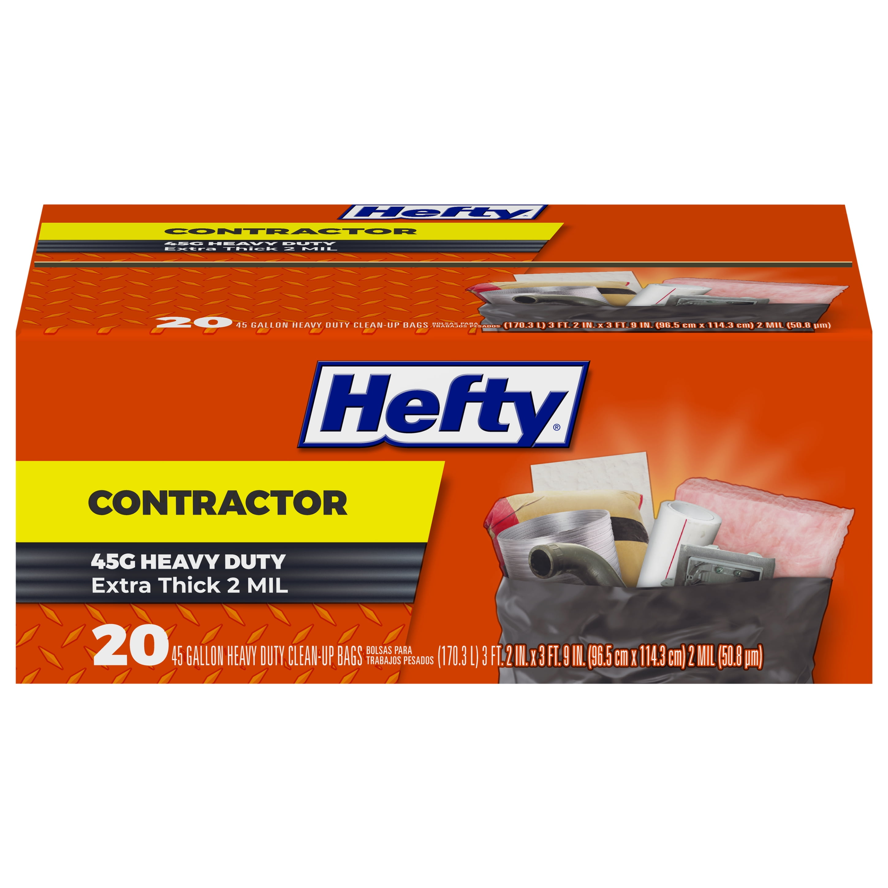 45 gal Contractor Bags Drawstring - Pack of 20