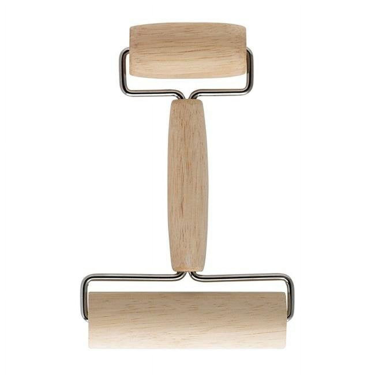 Harold Import 6311559 7 in. x 4.5 in. dia. Wood Double Dough Roller