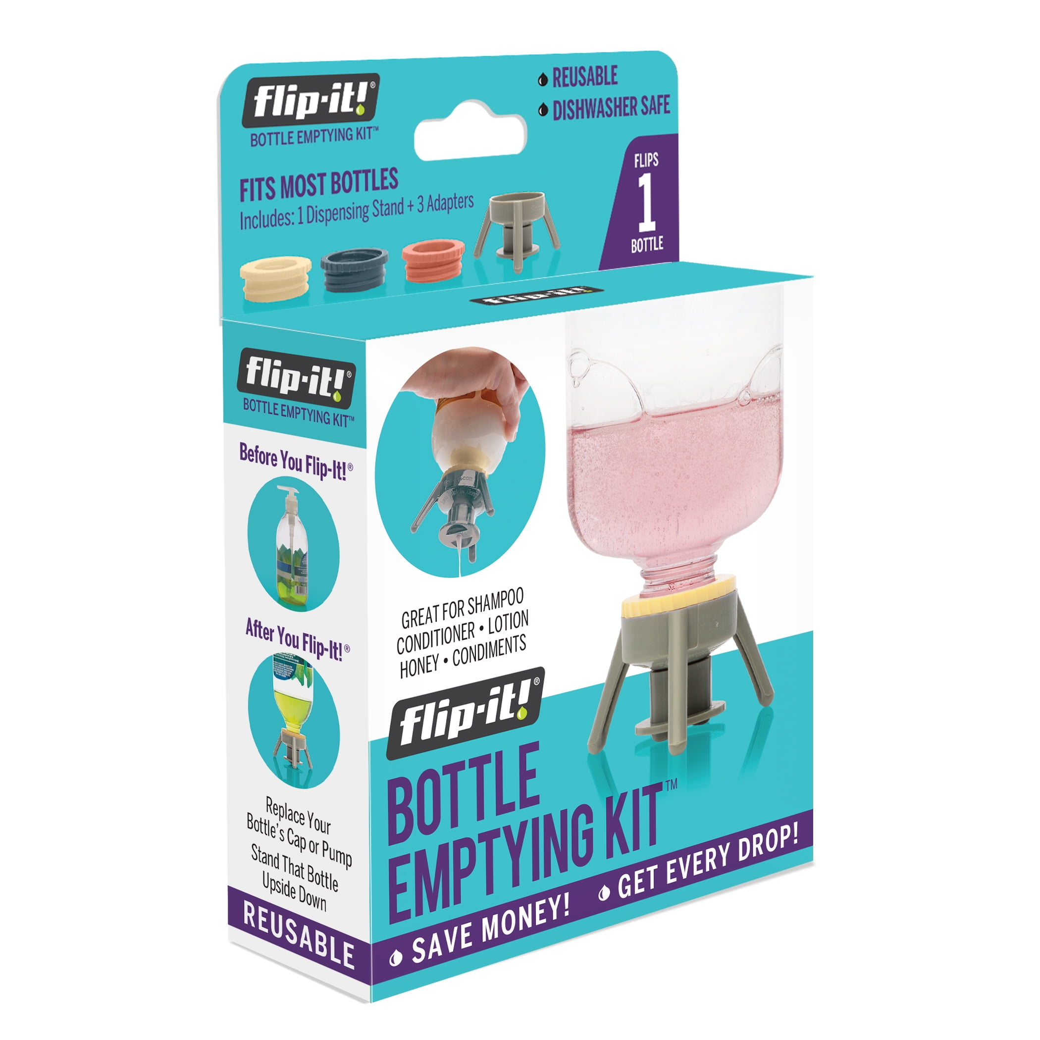 Picture of Flip-It 9041391 Gray Polypropylene Bottle Emptying Kit