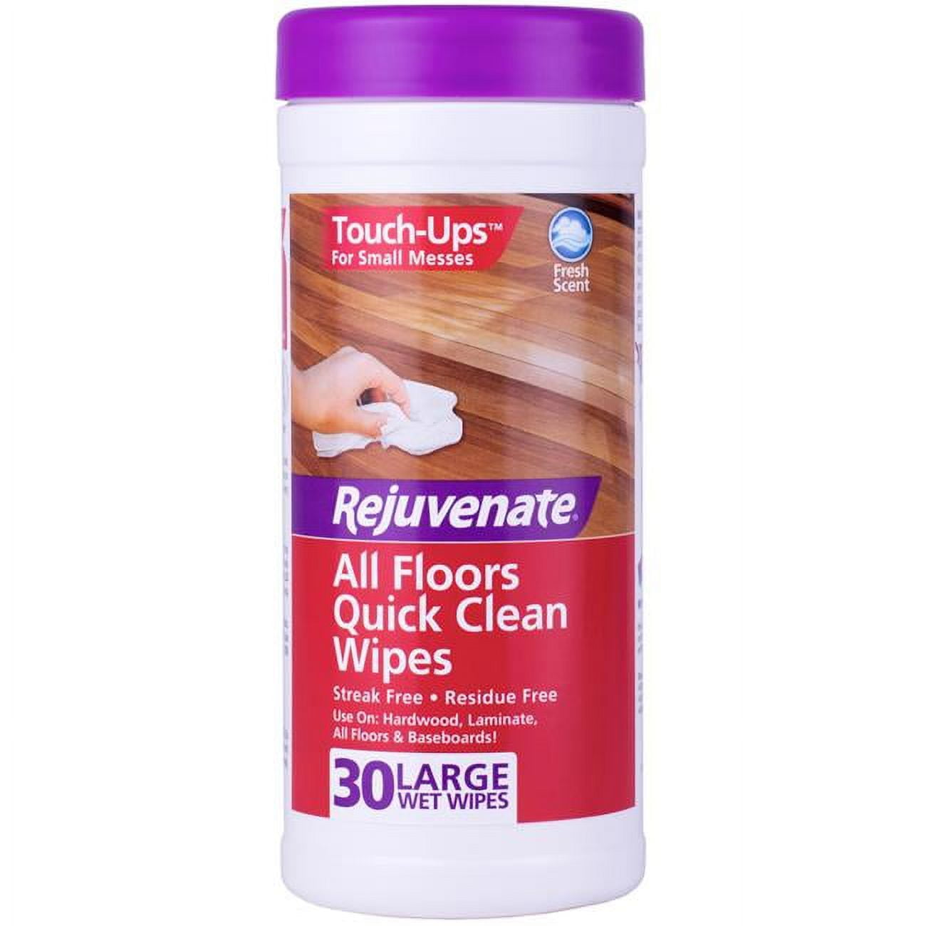 Picture of Rejuvenate 1006310 8 x 7 in. Plant-Based Pulp Floor & Furniture Cleaning Wipes - Pack of 30