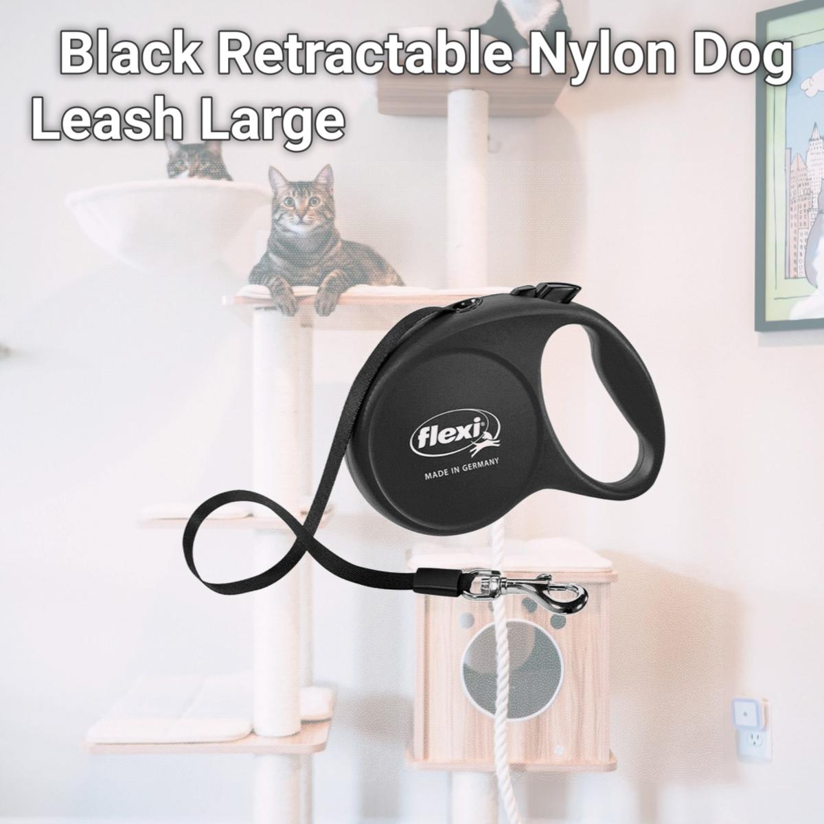 Picture of Flexi 8033770 Black Retractable Nylon Dog Leash Large