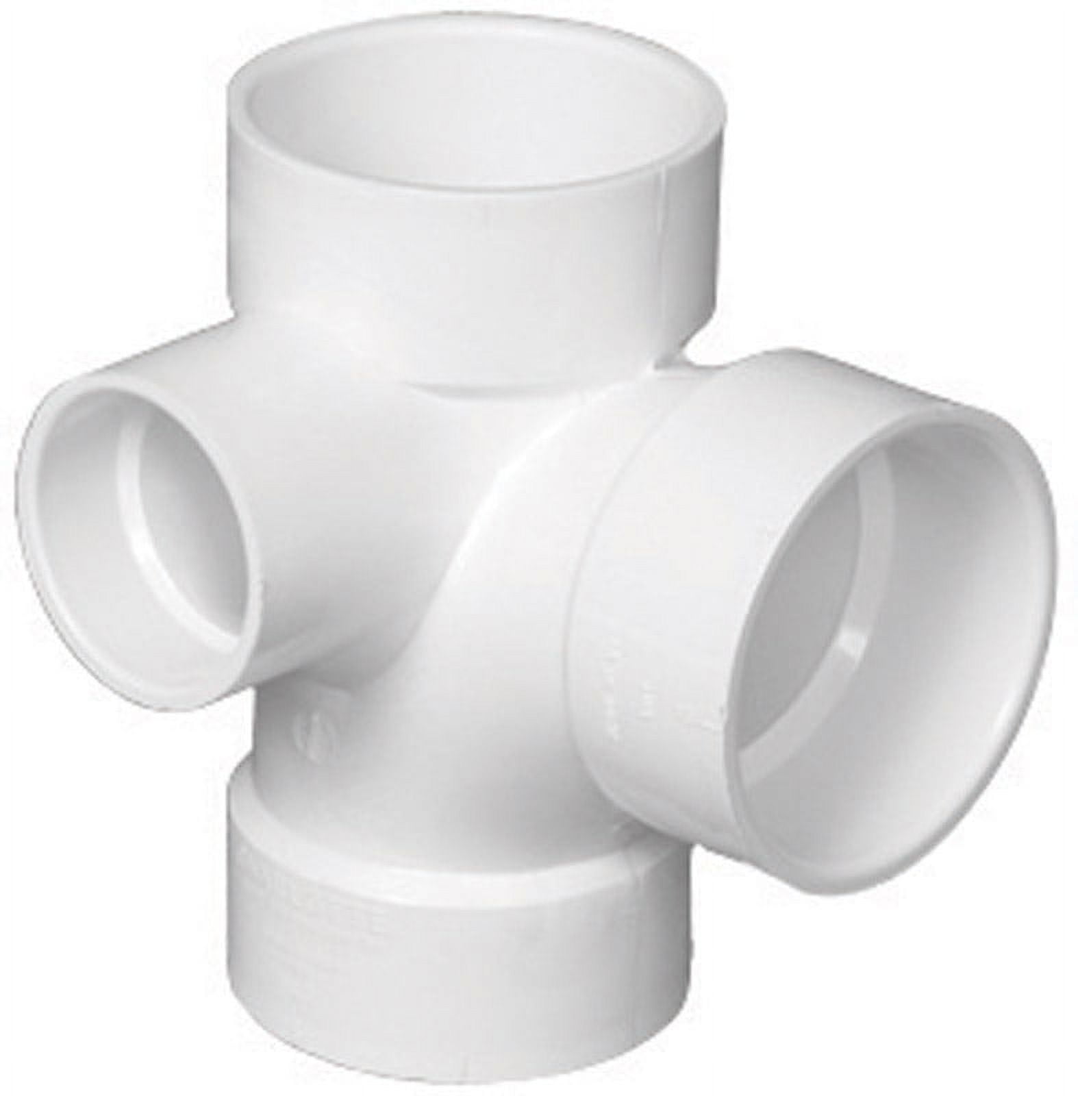 Schedule 40 3 in. Hub x 3 in. dia. Hub PVC Sanitary Tee with Left Side Inlet