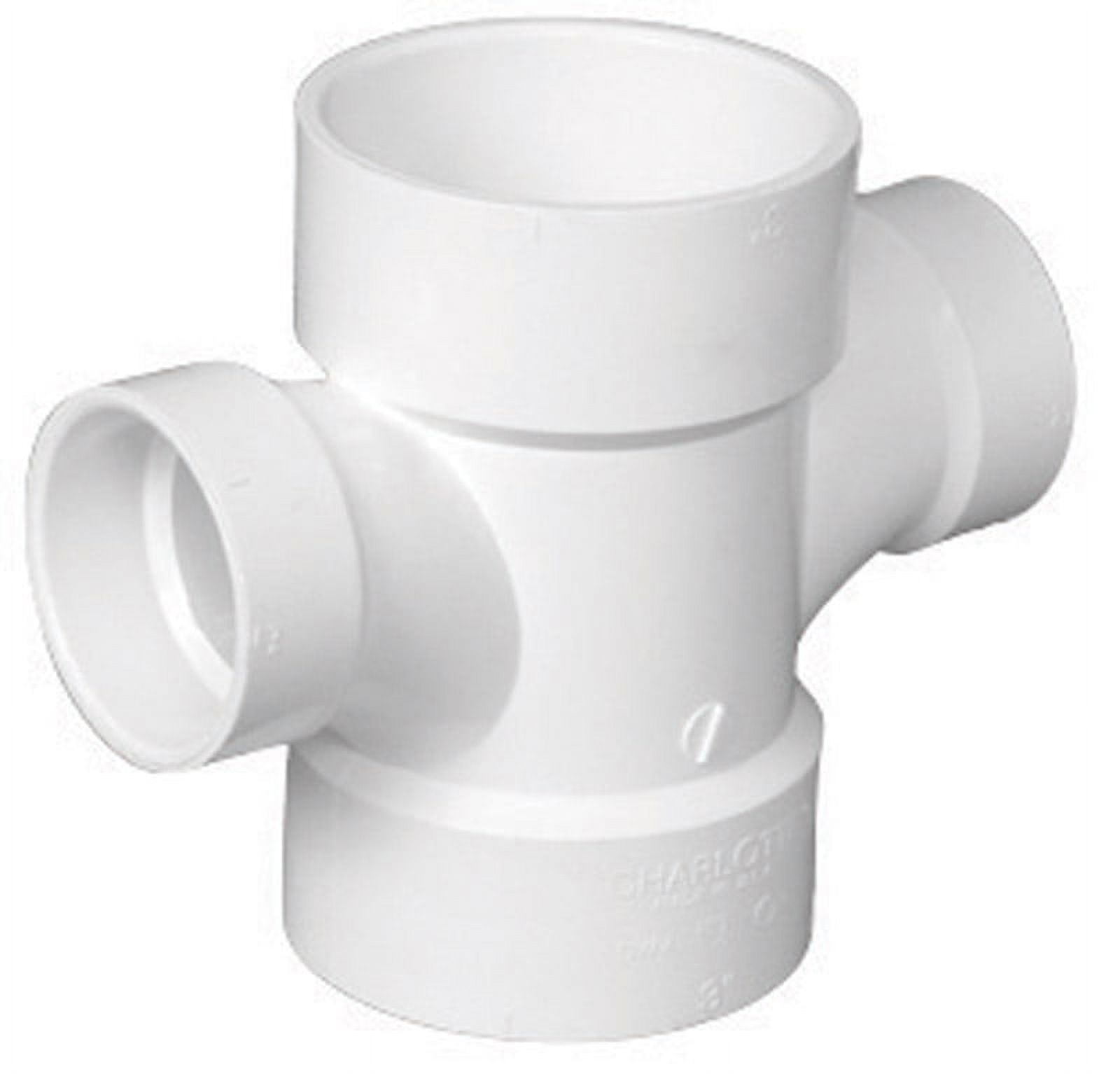 Schedule 40 4 in. Hub x 4 in. dia. Hub PVC Sanitary Tee