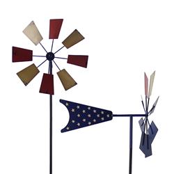 Picture of Alpine 8028096 Metal Assorted 52 in. Patriotic Windmill