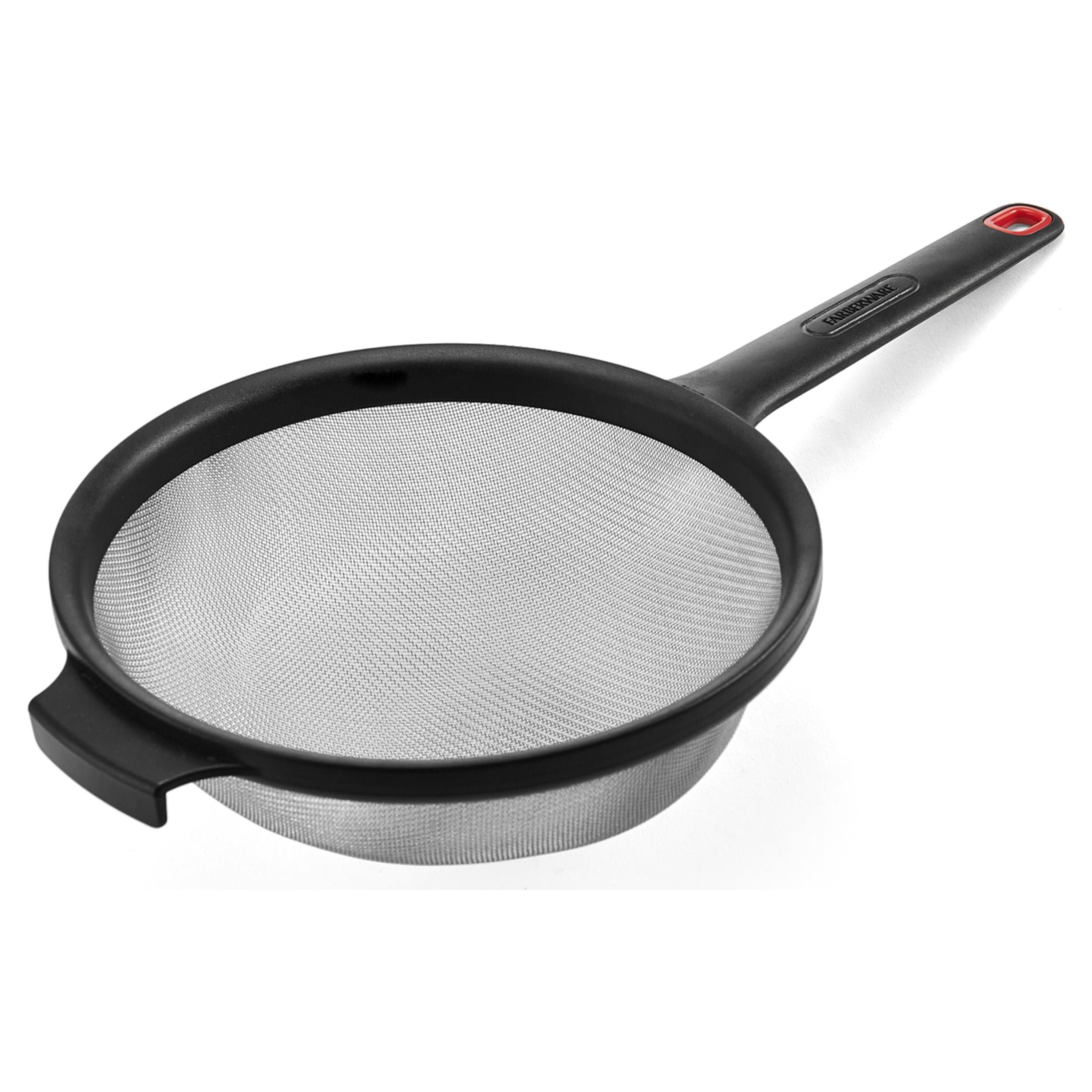 Picture of Farberware 6009301 13.5 in. Black & Silver Plastic & Stainless Steel Strainer
