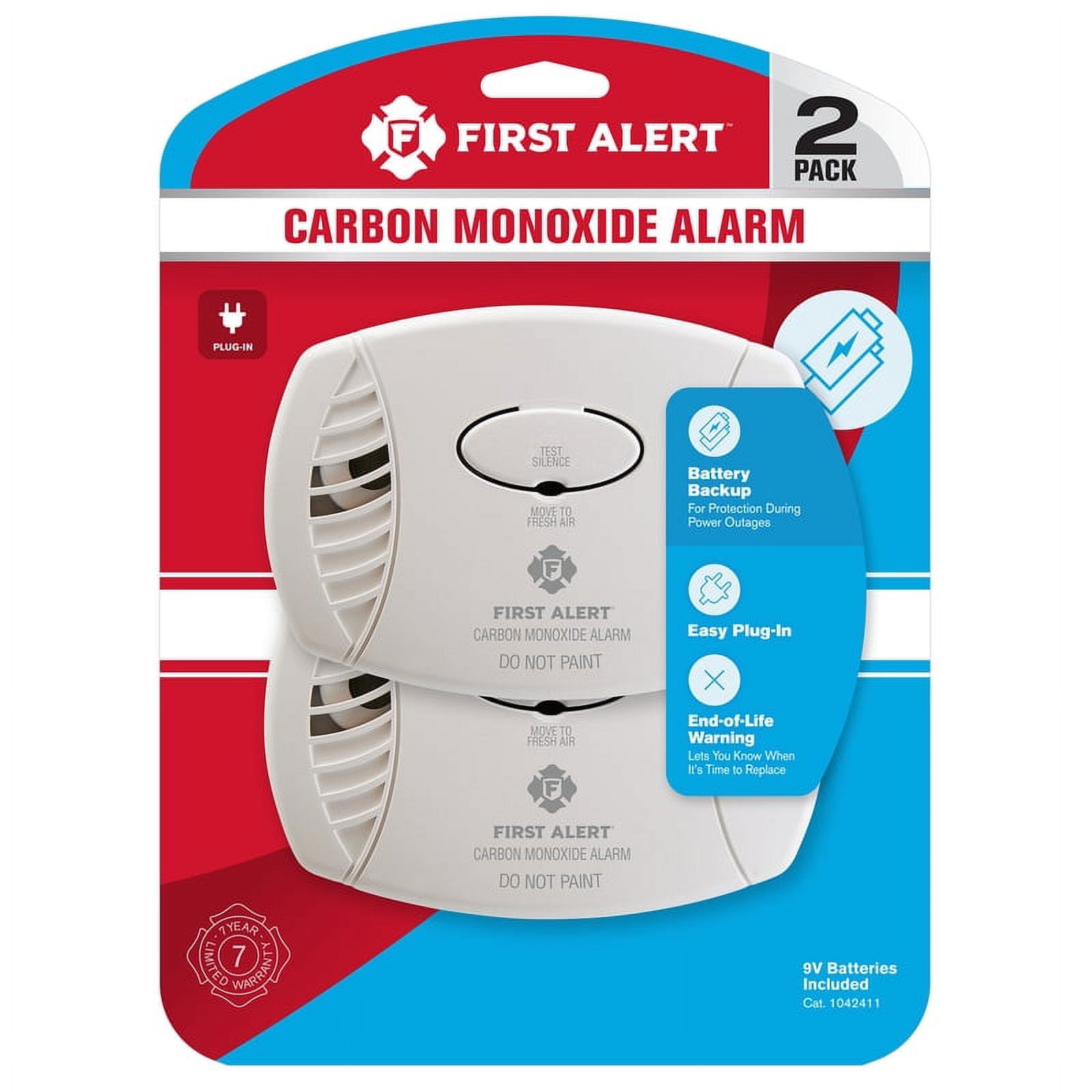 Picture of First Alert 5024747 Plug-In with Battery Back-up Electrochemical Carbon Monoxide Detector