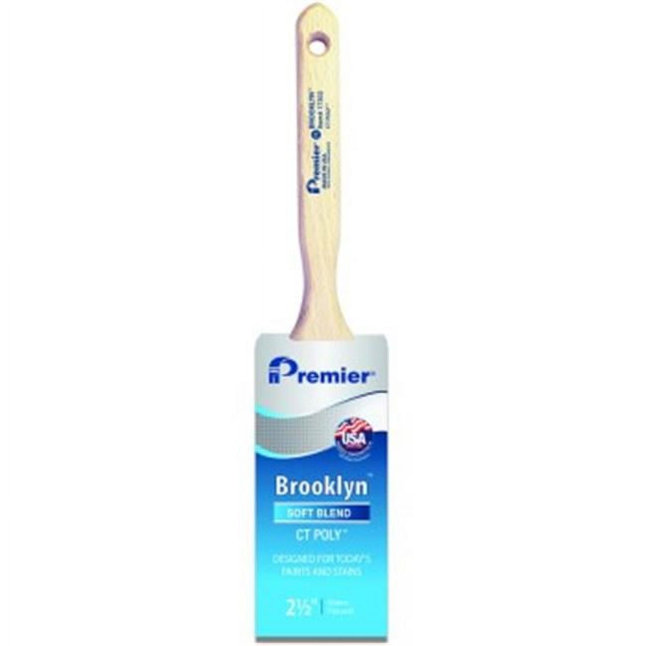 2-1/2" Flat Sash Soft, Polyester Bristle, Paint Brush, Hardwood Handle