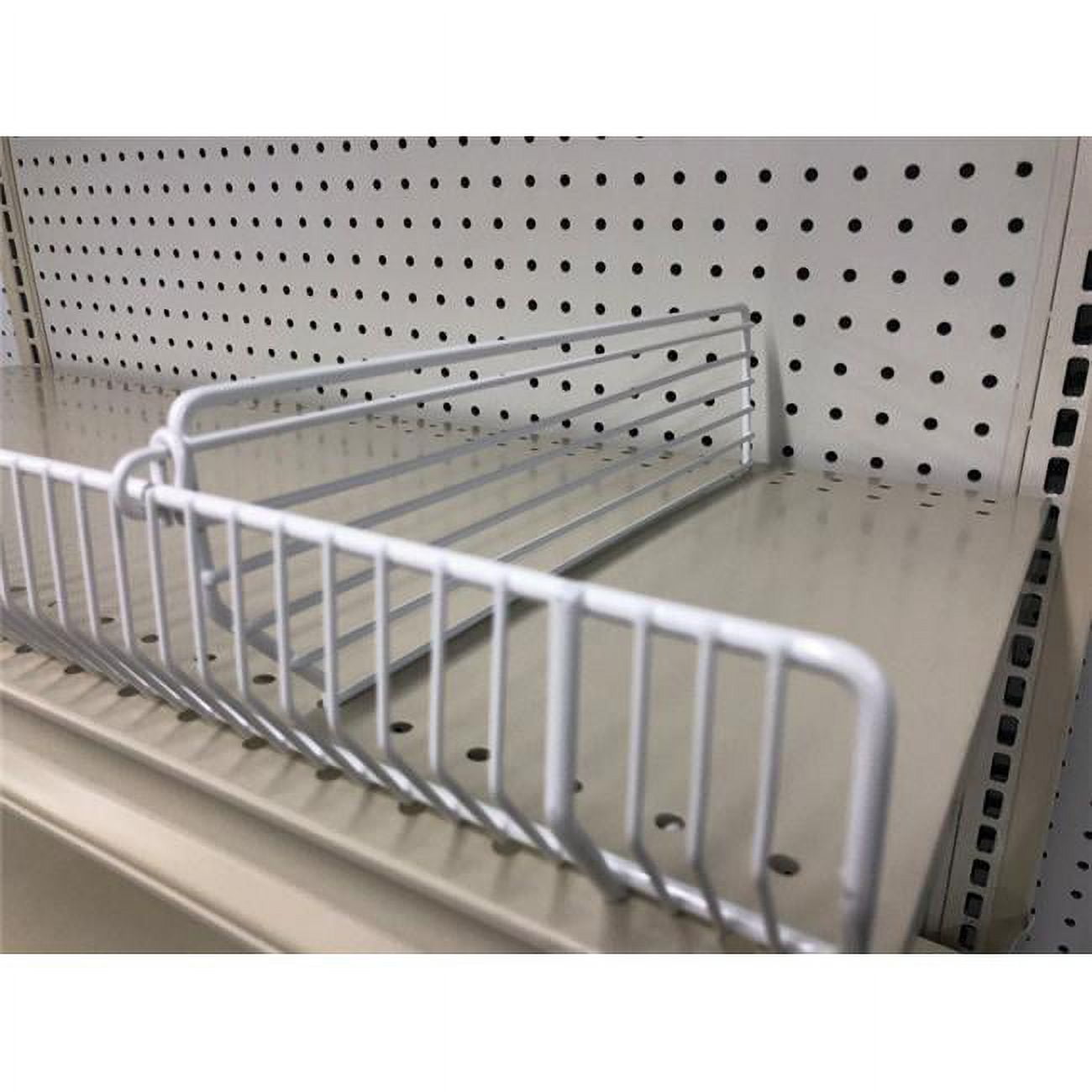 3 x 0.5 x 13 in. Powder Coated White Shelving Unit - Pack of 20