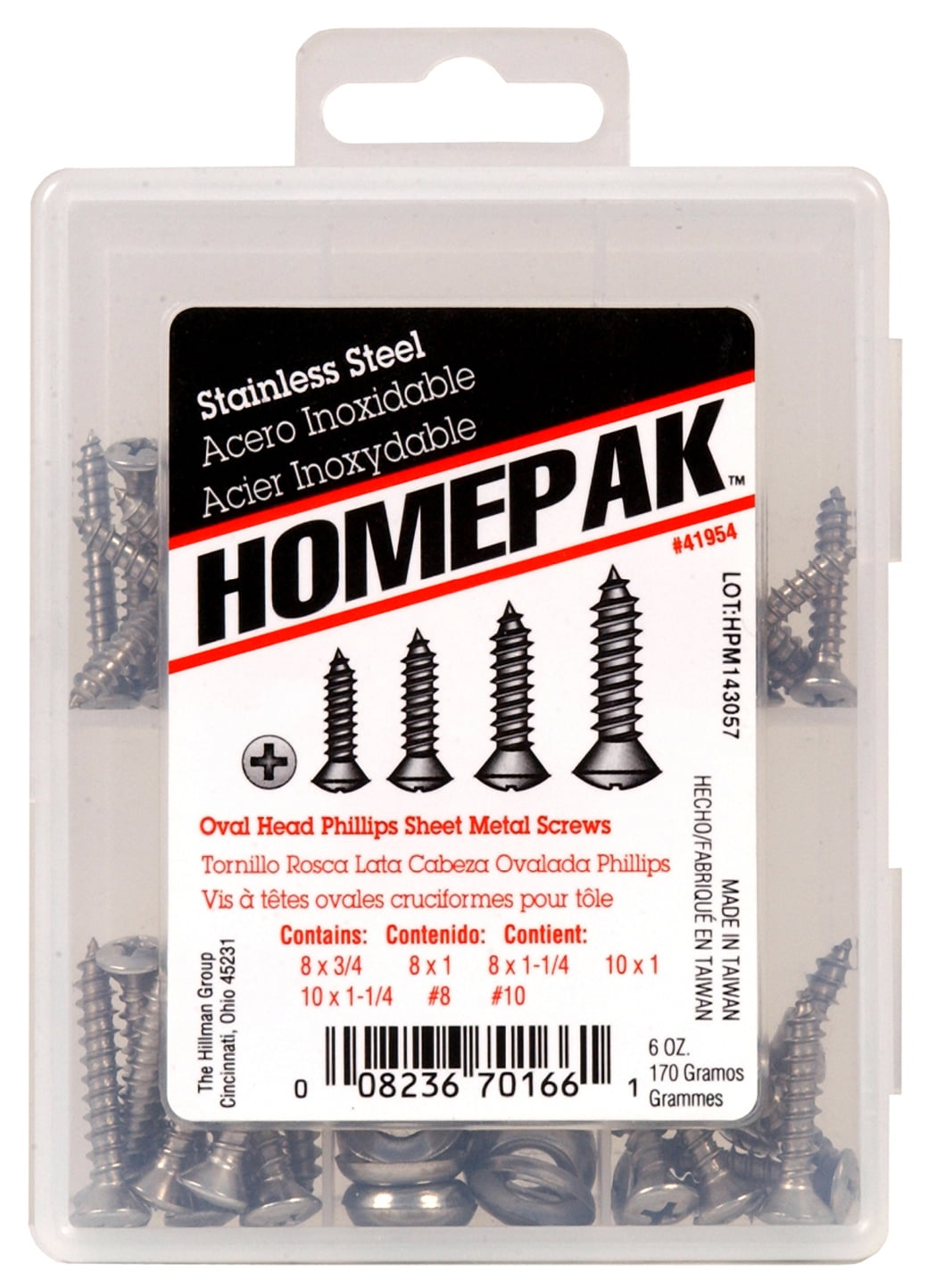 Assorted Phillips Oval Head Sheet Metal Screw Kit