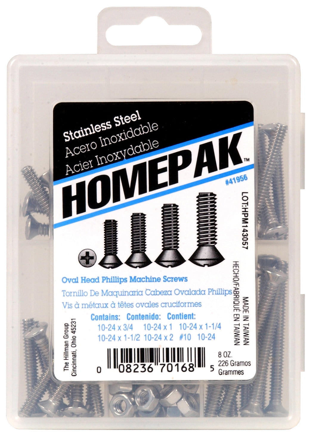 HILLMAN Assorted in. X Assorted in. L Phillips Oval Head Stainless Steel Machine Screw Kit