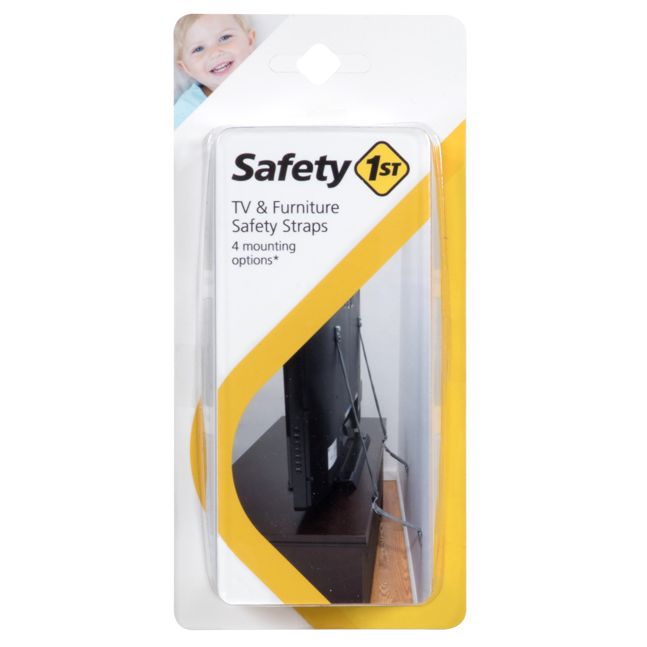 Picture of Safety 1st 5021470 Black Nylon Furniture Strap - Pack of 2