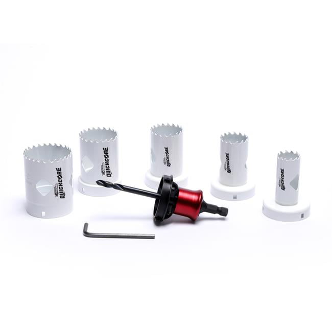 QuickCore Bi-Metal Hole Saw Set, 7 Piece