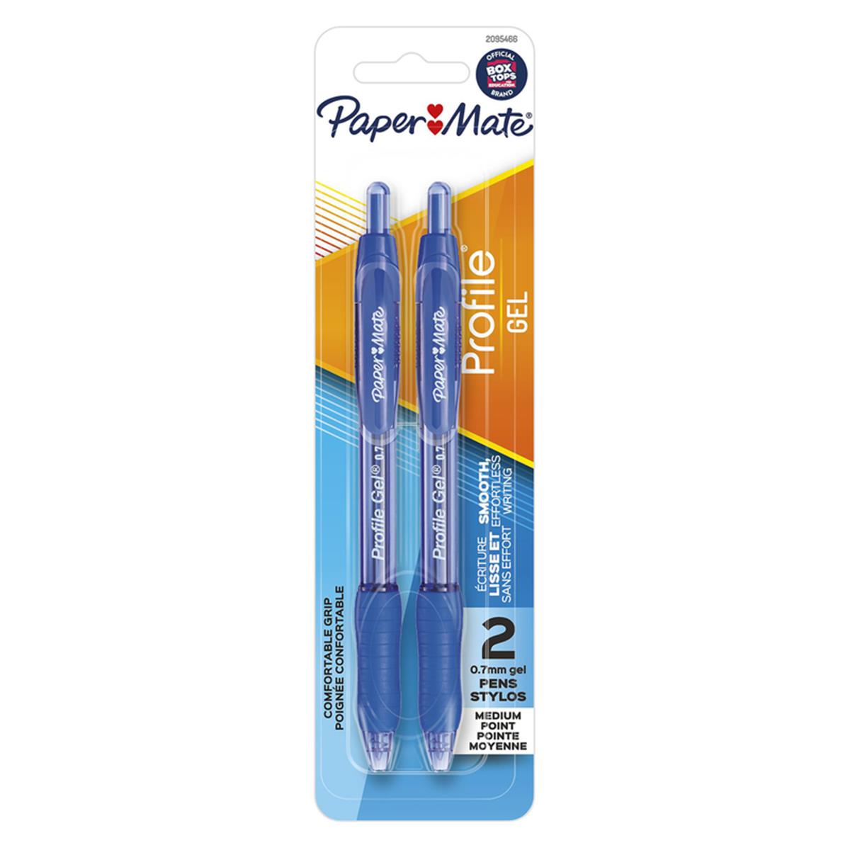 Picture of Paper Mate 9052644 Paper Mate Profile Retractable Gel Pen&#44; Blue - 2 Per Pack - Pack of 6