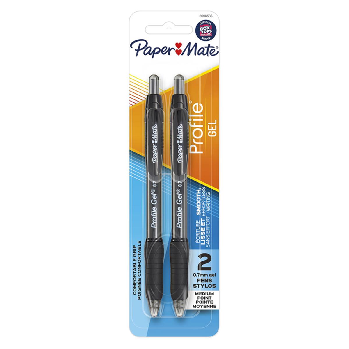 Picture of Paper Mate 9052613 Profile Retractable Gel Pen&#44; Black - Pack of 2 - Case of 6
