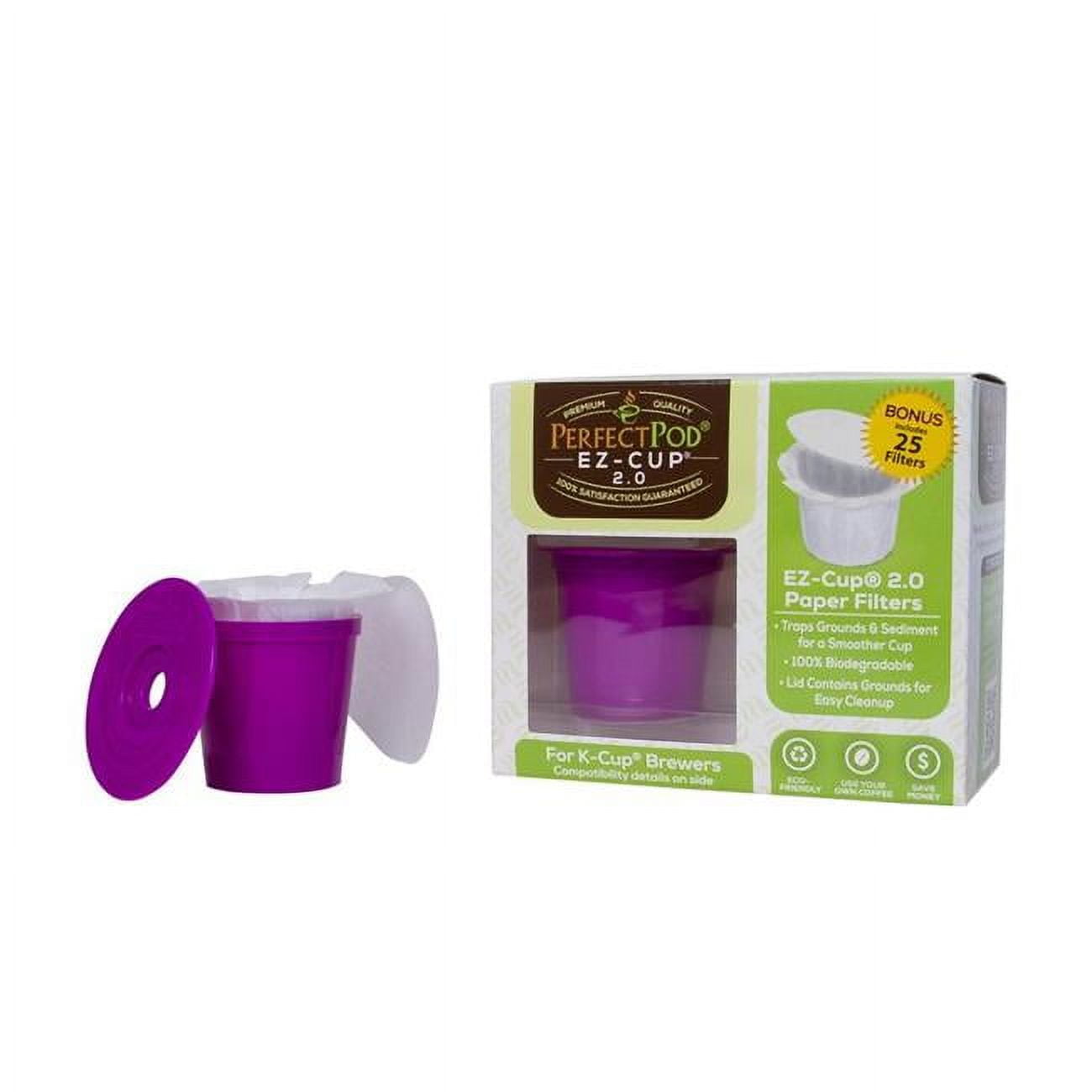 Picture of Perfect Pod 6505820 EZ-Cup 2.0 Purple Plastic Refillable Coffee Capsules