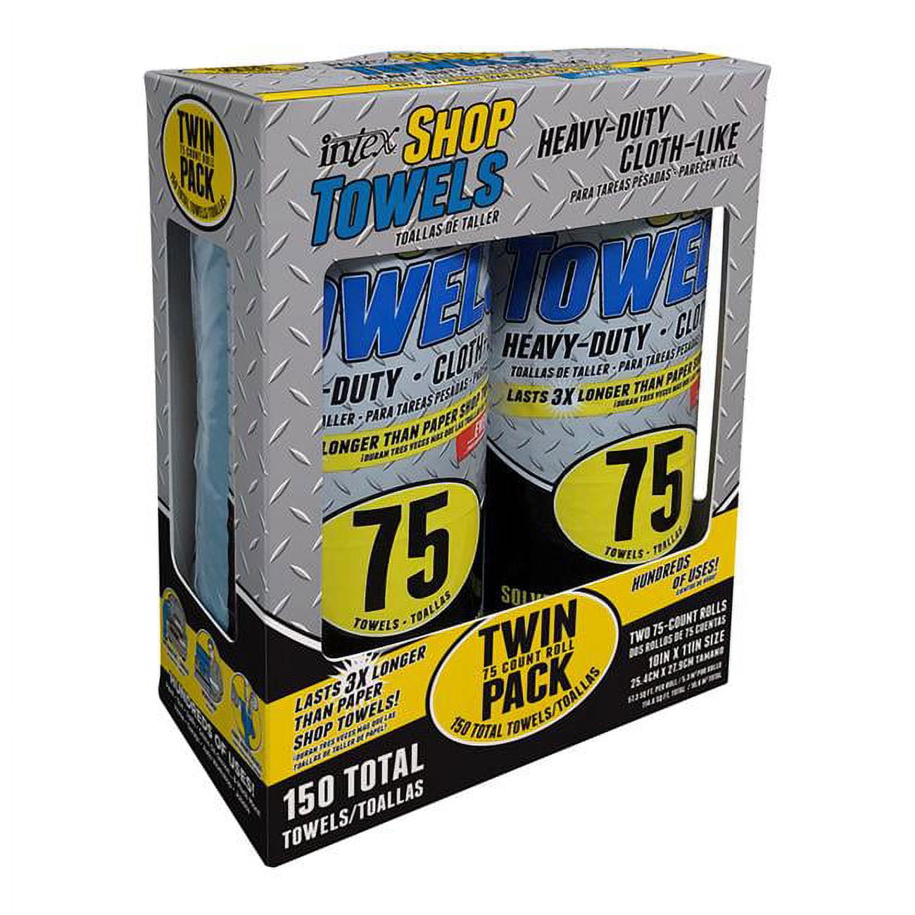 1014404 10 x 11 in. Cloth-Like Fiber Blend Wiping Rags, Pack of 2