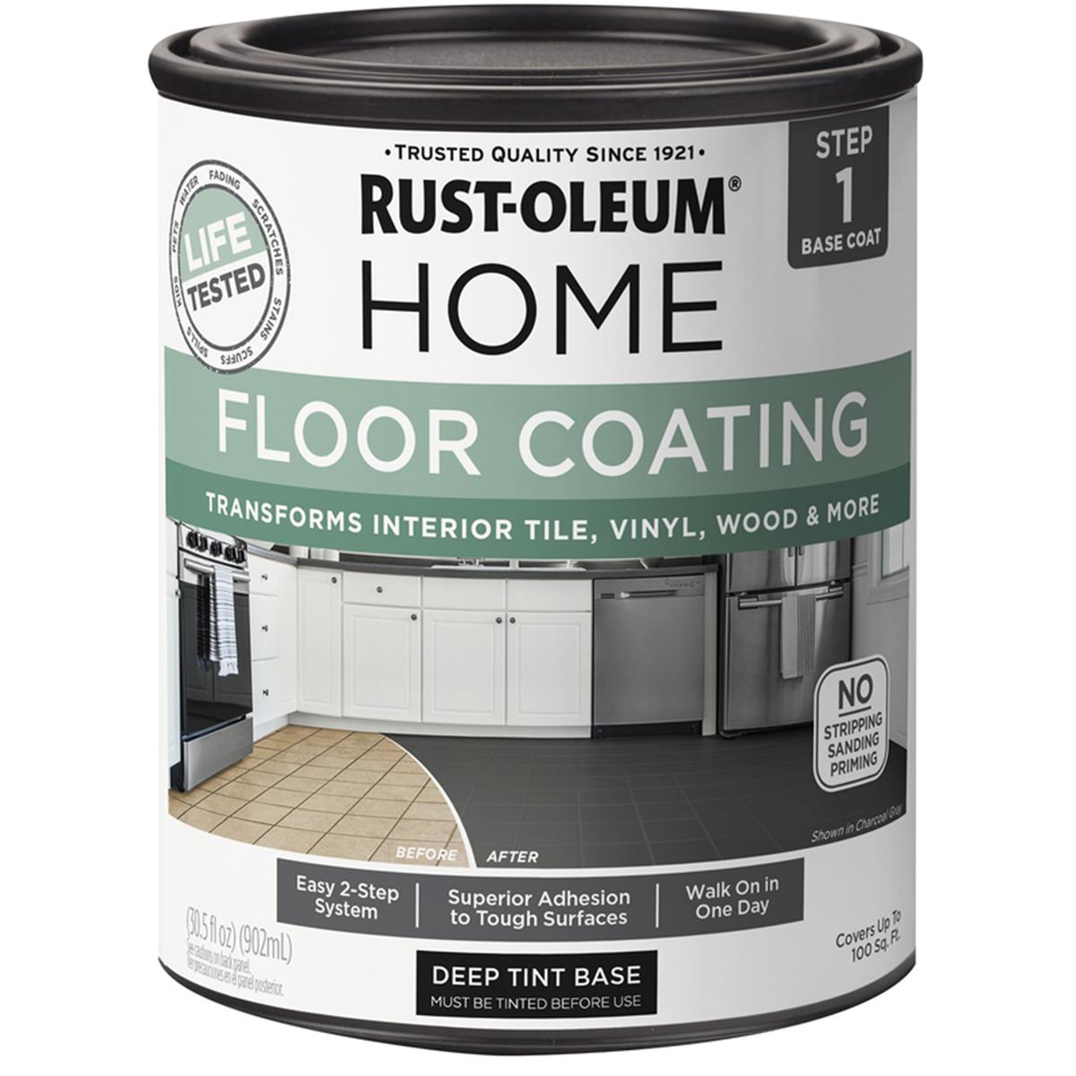 1 qt. Home Flat Dark Tint Base Water-Based Acrylic Floor Paint pack of 6