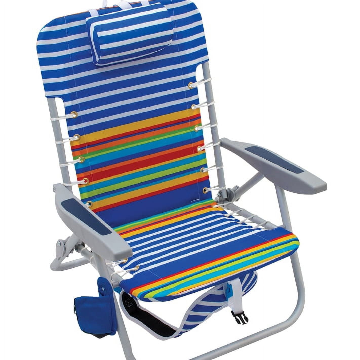 Picture of Rio Brands 8028405 4 Position Adjustable Assorted Colors Backpack Folding Chair, Pack of 4