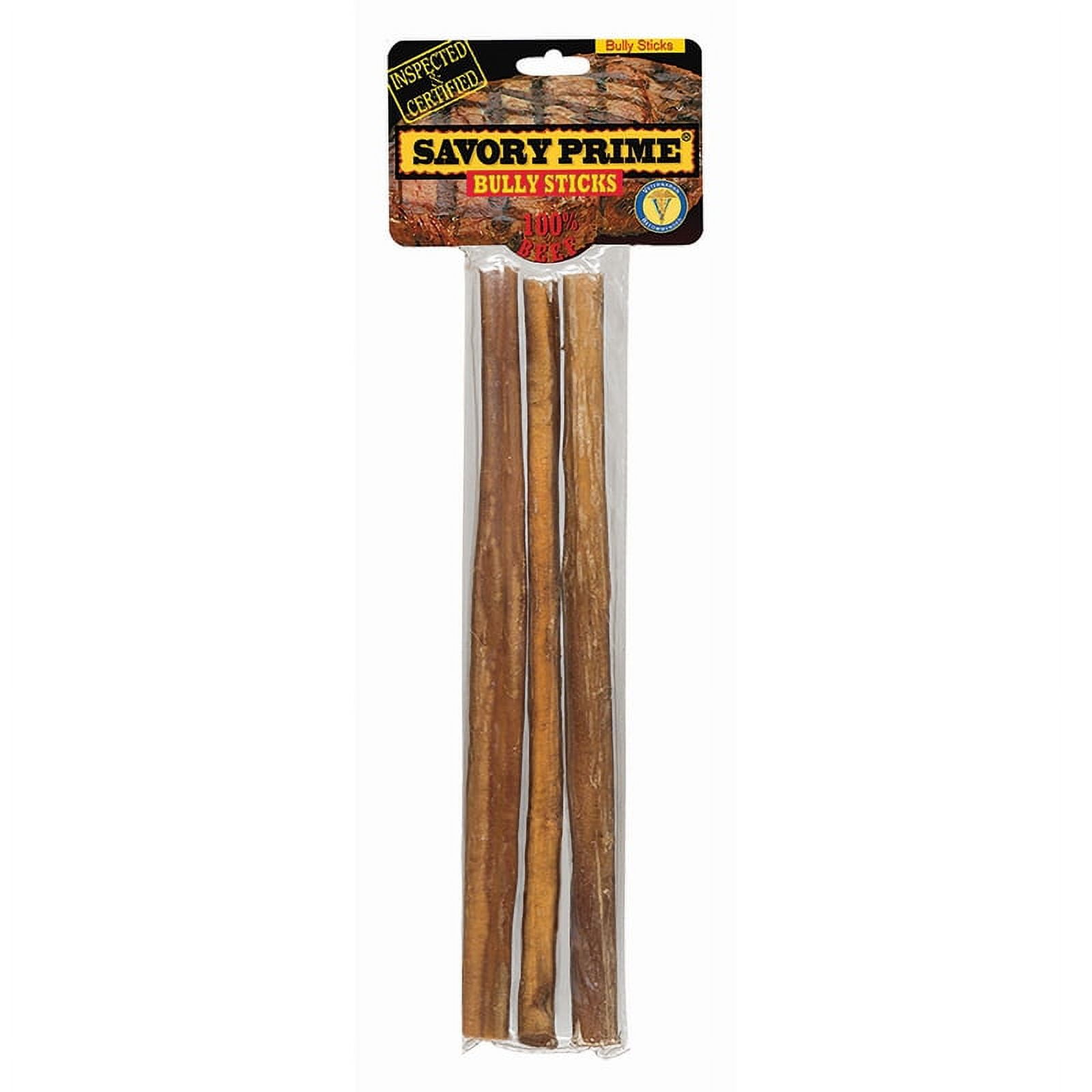 Picture of Savory Prime 8049079 9 in. Natural Beef Grain Free Bully Stick for Dogs, Pack of 3