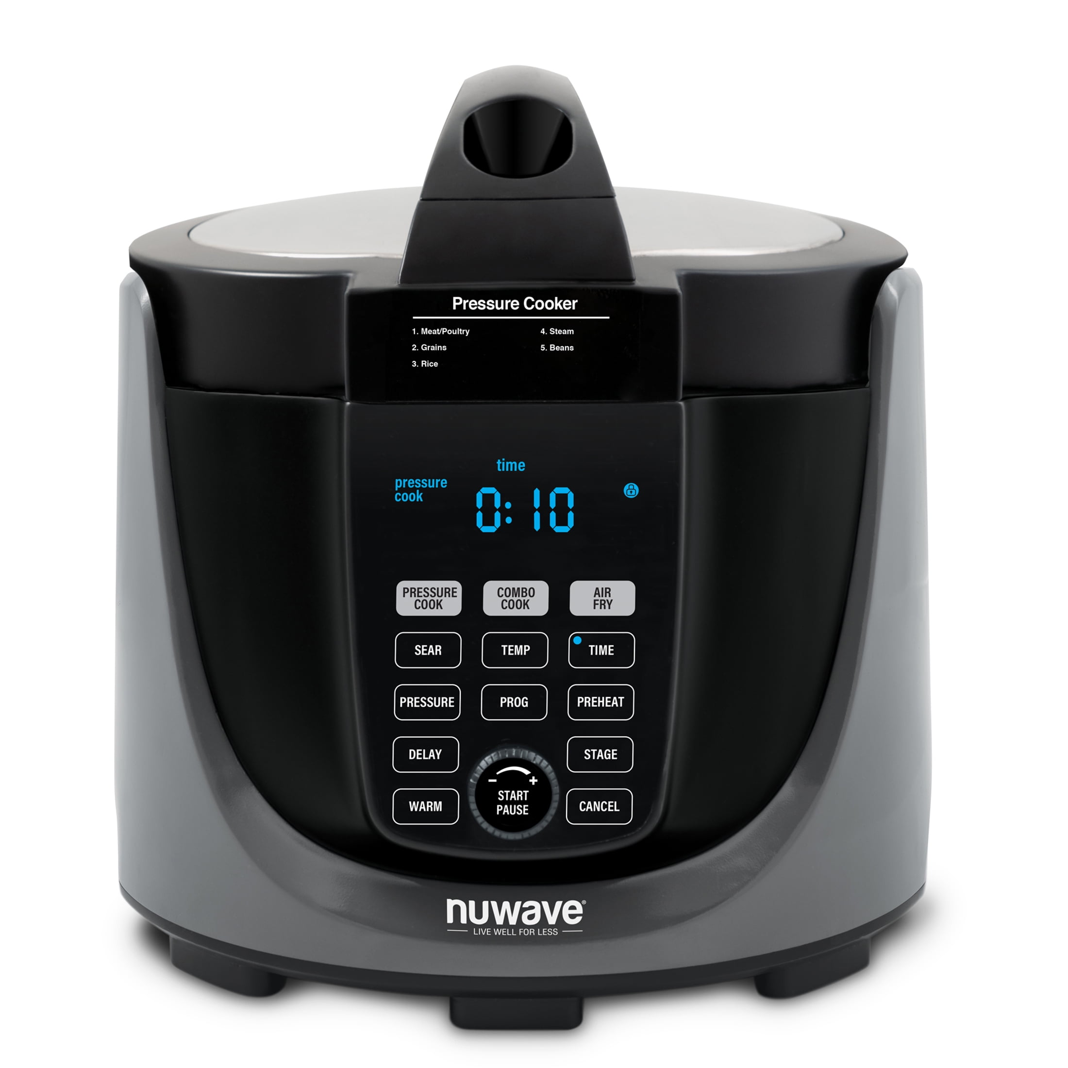 Picture of NuWave 6012664 6 qt. Duet Black Programmable Digital Air Fryer with Pressure Cooker