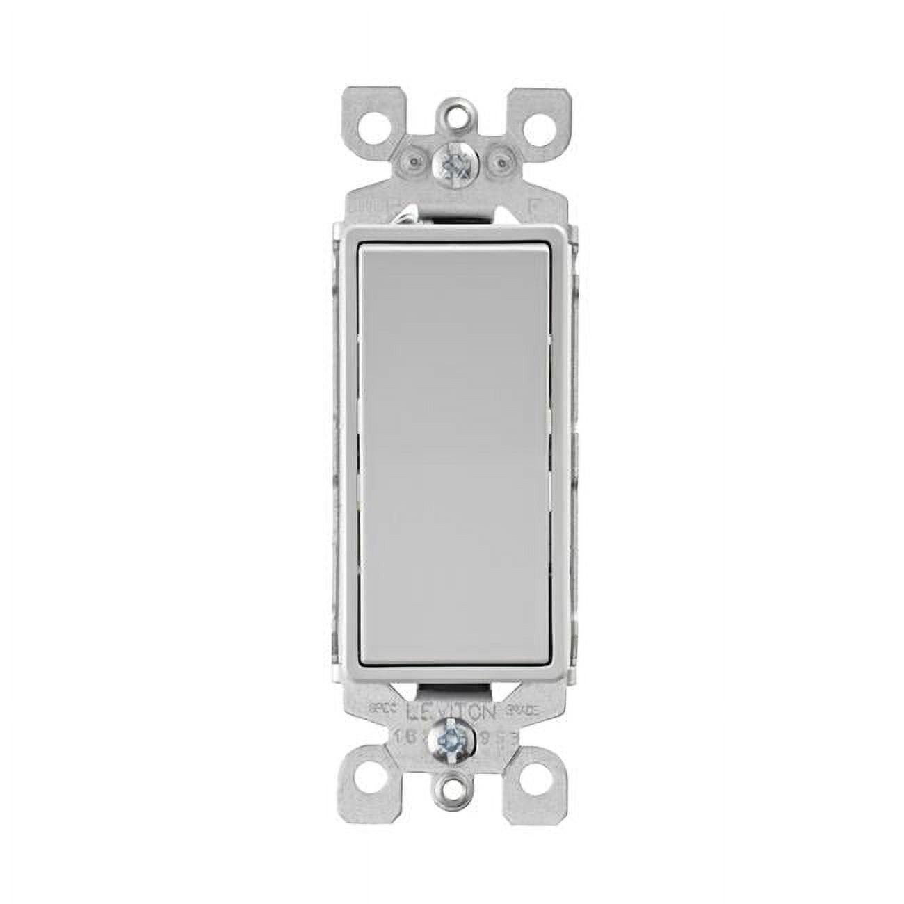 15A Decora Three Pole Rocker Switch, Light Gray