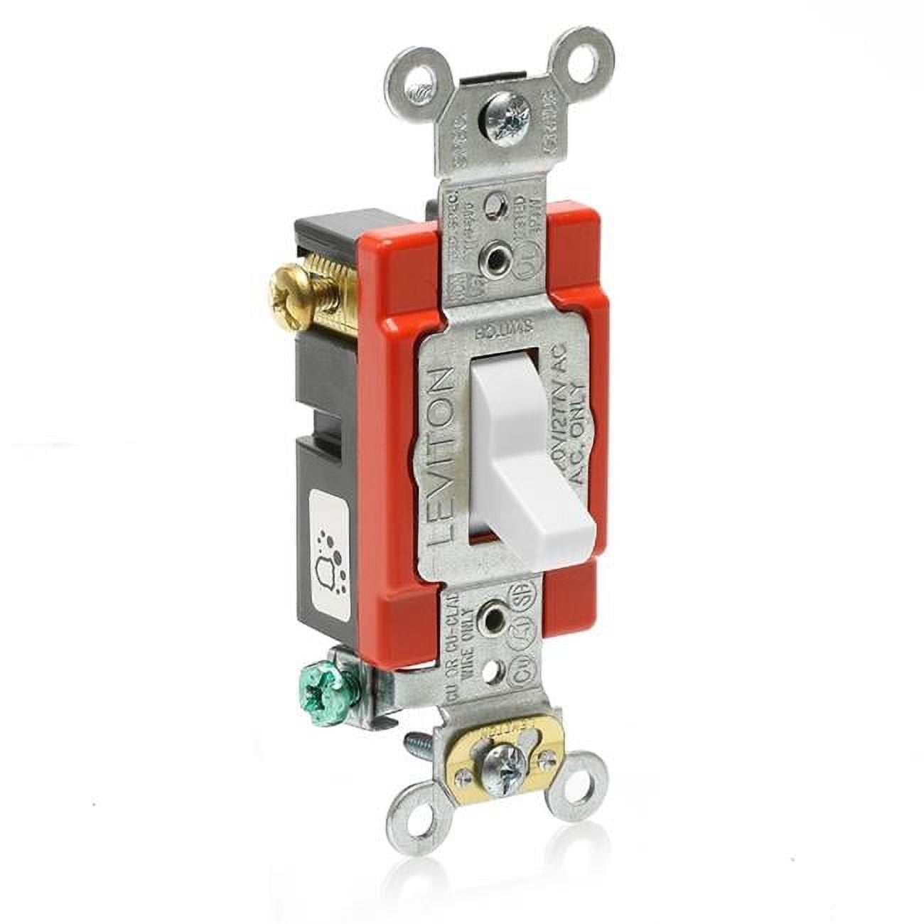 20A 3-Way protective Treated Toggle AC Quiet Switch, White