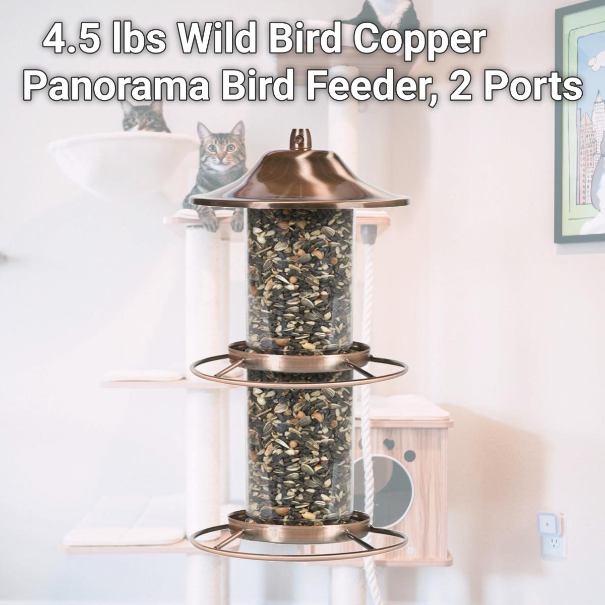 Picture of Perky-Pet 8039814 4.5 lbs Wild Bird Copper Panorama Bird Feeder, 2 Ports