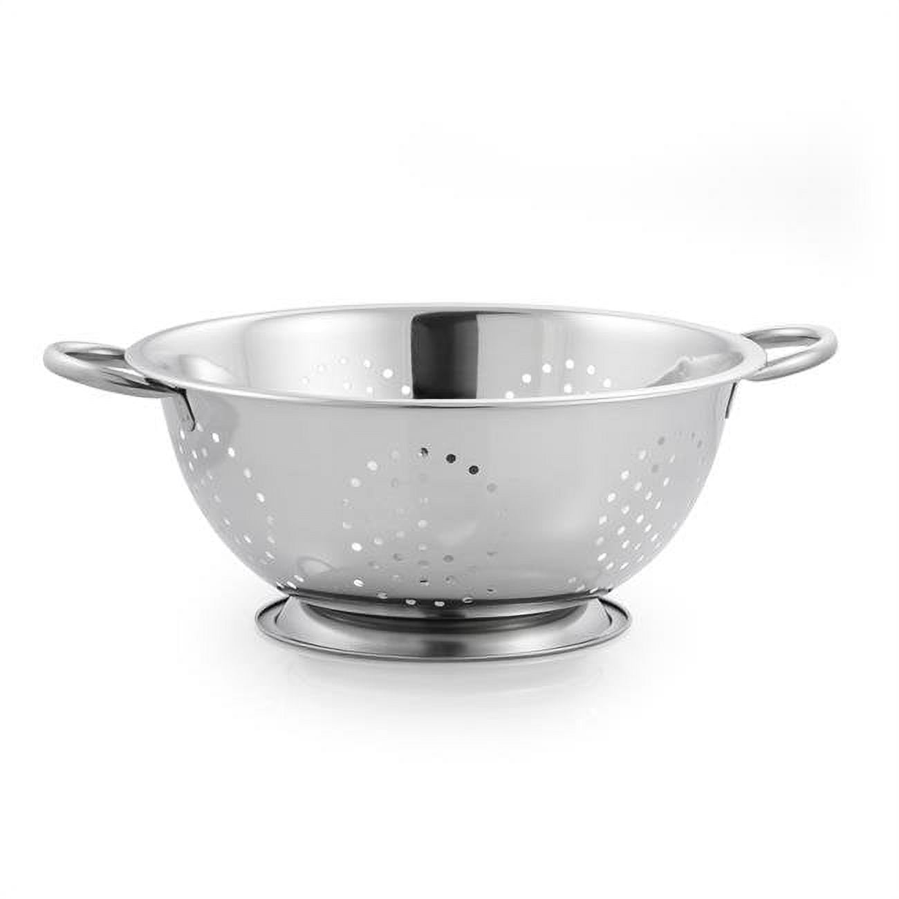 Picture of McSunley 6018296 11 x 13.5 in. Stainless Steel Deep Design Colander, Silver