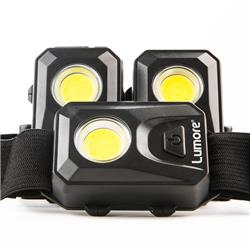 Picture of Lumore 3005046 150 Lumens Black LED COB Head Lamp&#44; AAA Battery
