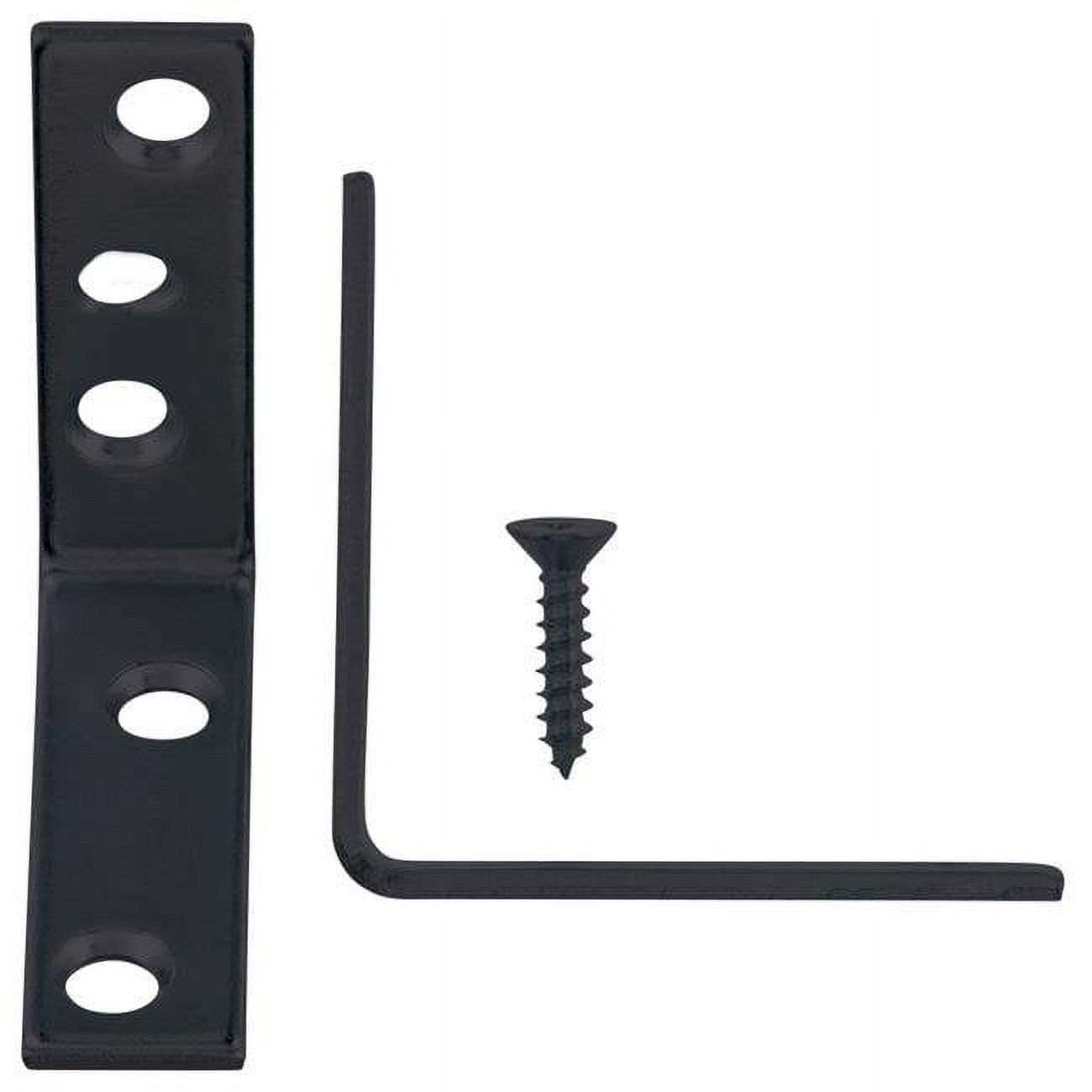 2 x 0.62 x 2 in. Black Steel Inside L Corner Brace, Pack of 25