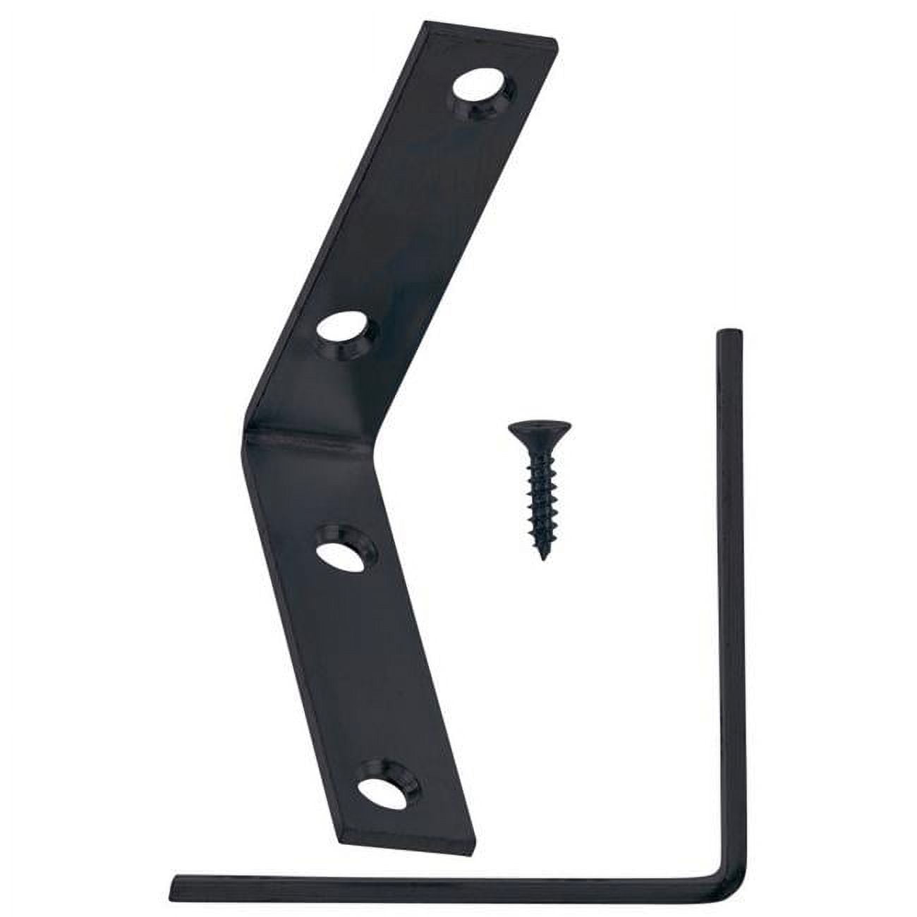5021202 3 x 0.75 x 3 in. Black Steel Inside L Corner Brace, Pack of 20