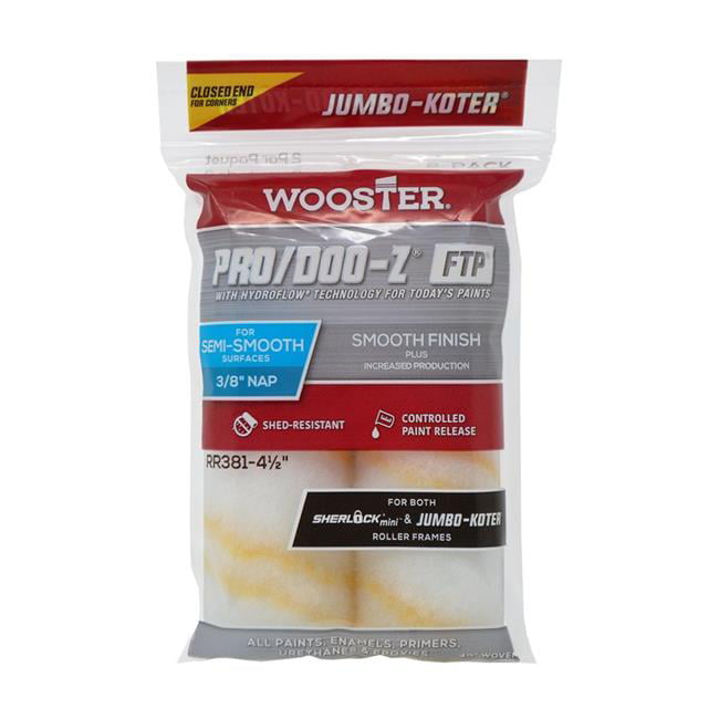 0.37 x 4.5 in. Pro & Doo-Z Paint Roller Cover, Pack of 2