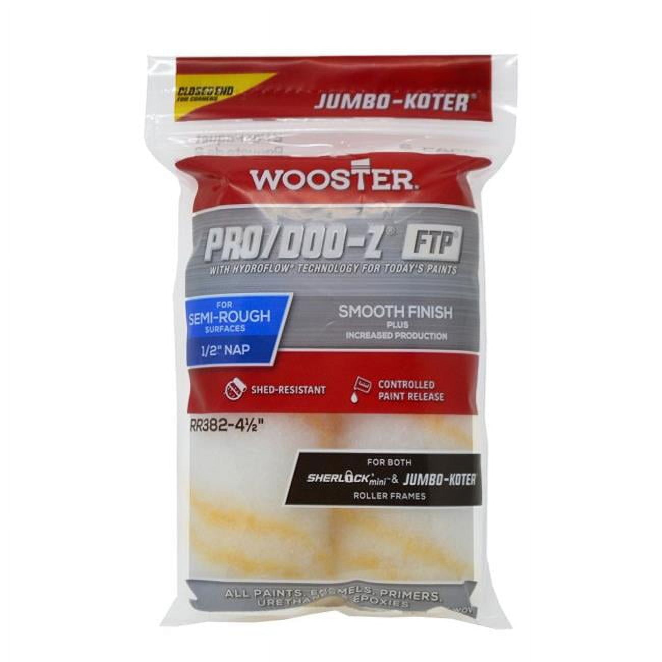 0.5 x 4.5 in. Pro & Doo-Z Paint Roller Cover, Pack of 2