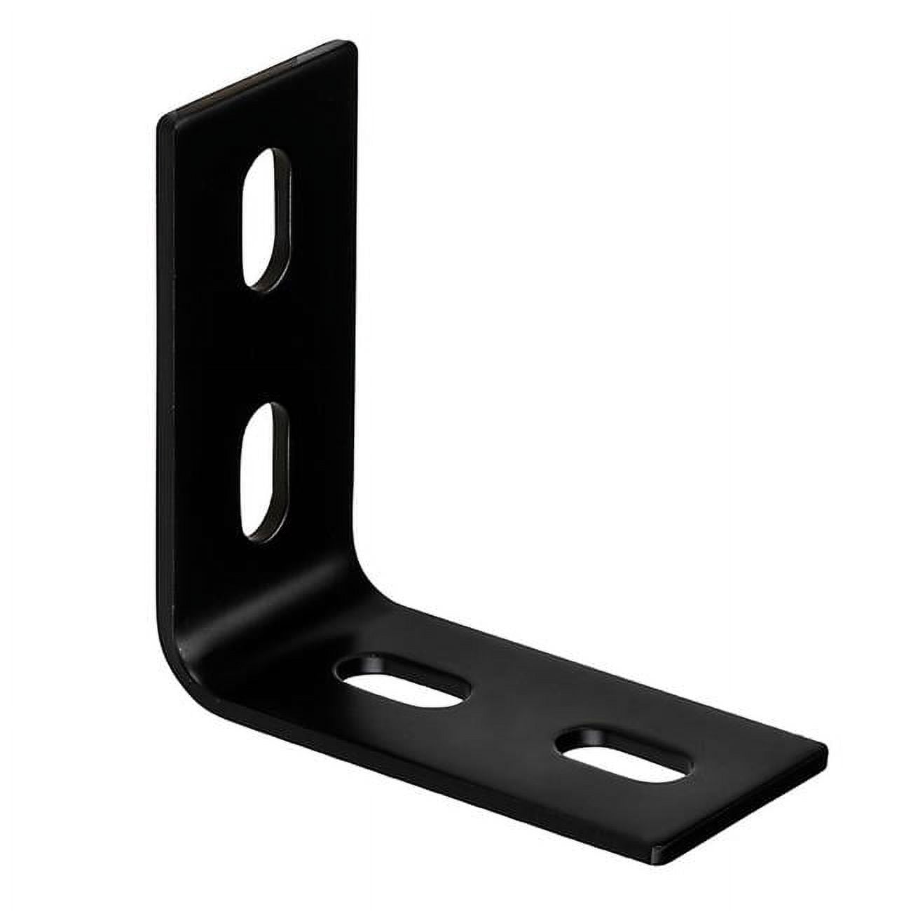 5024776 3.12 x 1.5 x 0.12 in. Black Steel Inside L Corner Brace pack of 10
