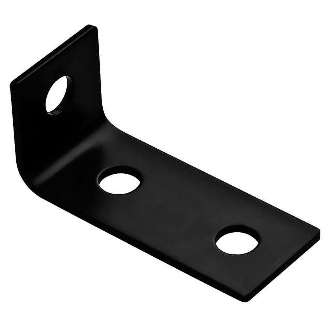5024764 3.5 x 1.5 x 0.12 in. Black Steel Offset Leg Corner Brace pack of 10