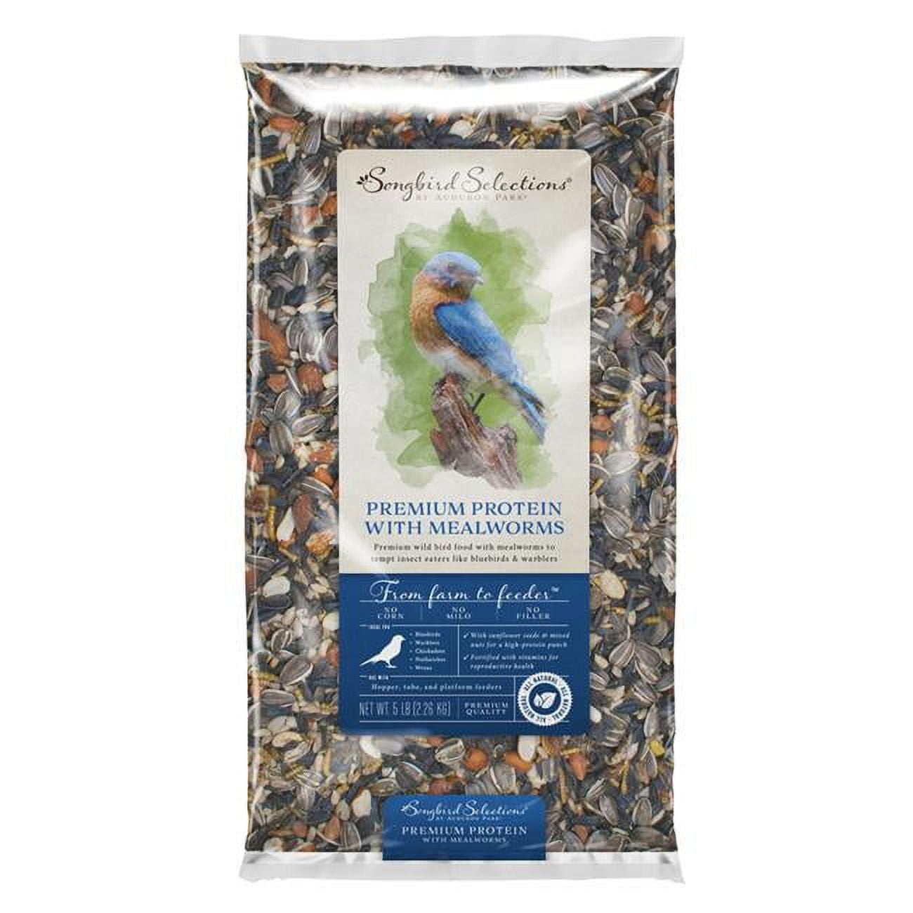 Picture of Global Harvest Foods 8039231 5 lbs Songbird Selections Wild Bird & Poultry Bird Seed Mealworm