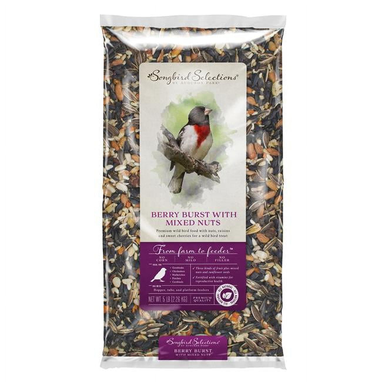 Picture of Global Harvest Foods 8039230 5 lbs Songbird Selections Chickadee & Nuthatch Wild Bird Food Fruits&#44; Nuts