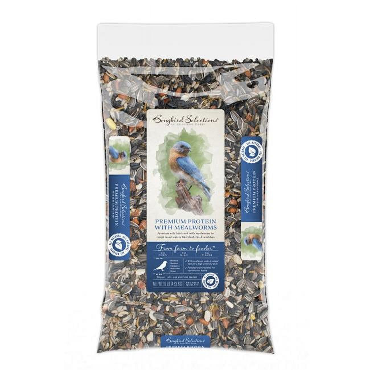 Picture of Global Harvest Foods 8039229 10 lbs Songbird Selections Chickadee & Nuthatch Wild Bird Food Mealworm