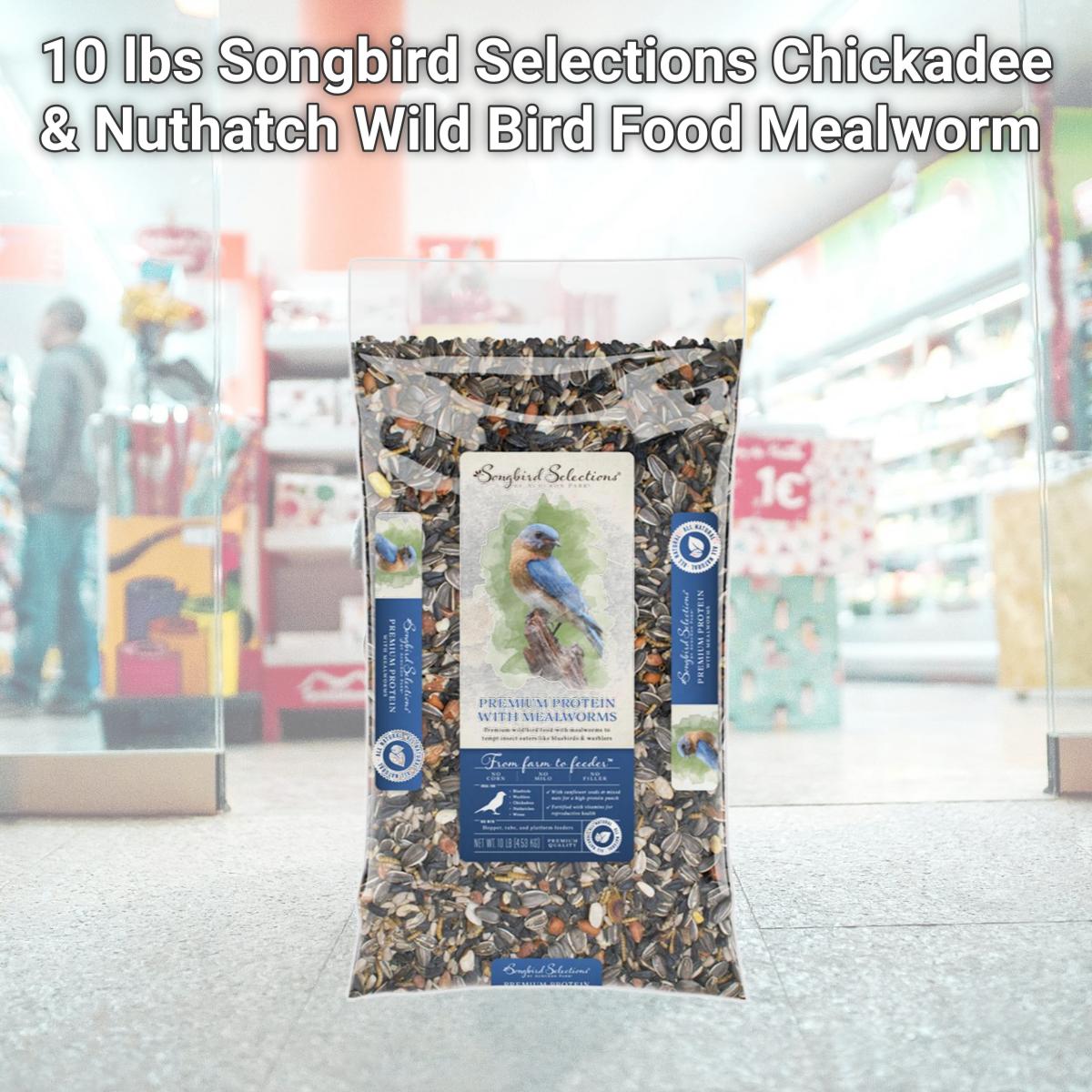 Picture of Global Harvest Foods 8039229 10 lbs Songbird Selections Chickadee & Nuthatch Wild Bird Food Mealworm