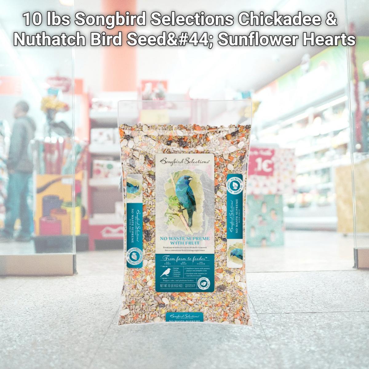 Picture of Global Harvest Foods 8039236 10 lbs Songbird Selections Chickadee & Nuthatch Bird Seed&#44; Sunflower Hearts