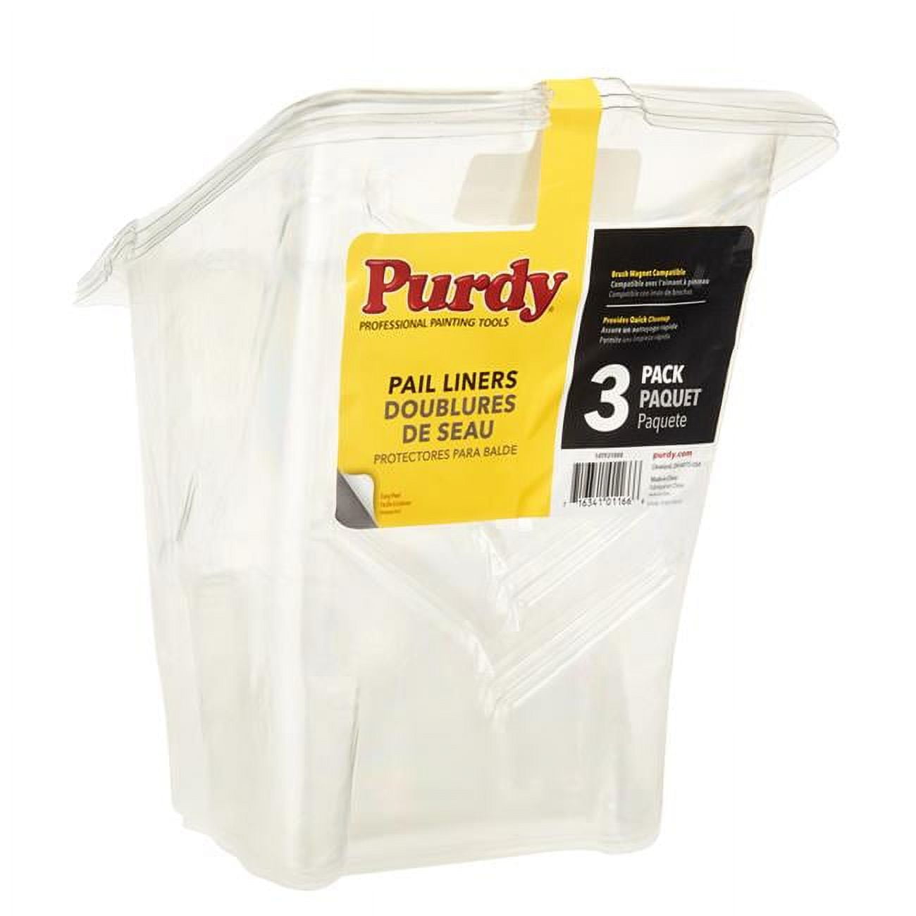 1015202 Clear Plastic Painter Pail Liner  3 Pack