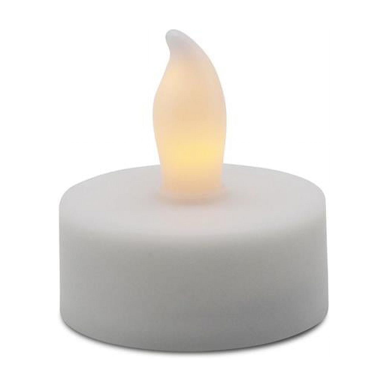 9045980 1.5 x 1.5 in. Dia. Matchless Darice White Unscented Scent Tealight Flameless Flickering Candle